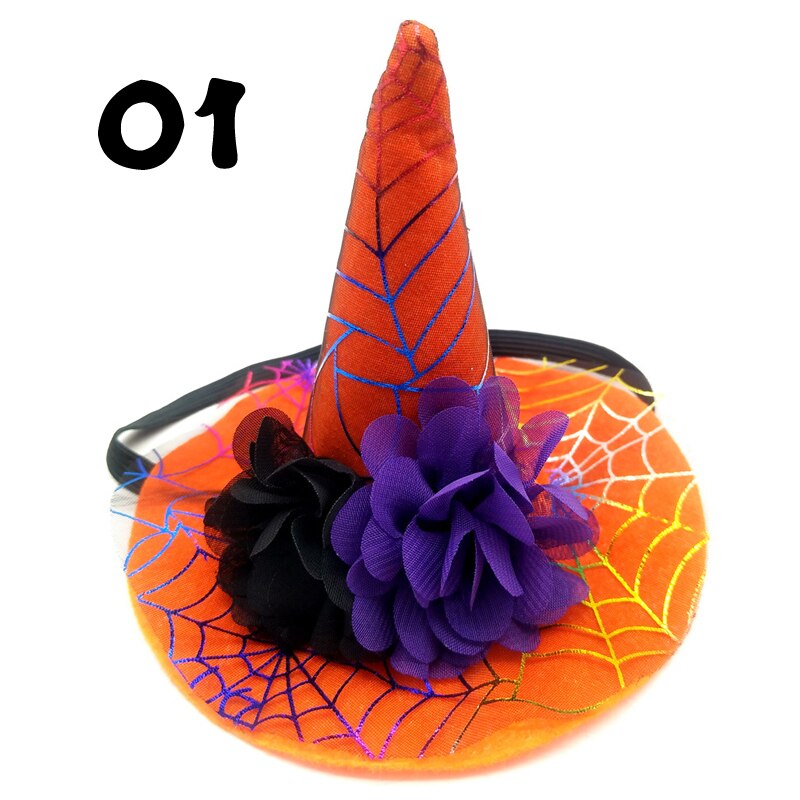 Halloween kat hund hat hat kæledyr hætte hovedbeklædning halloween kæledyr kostume edderkop græskar hat til halloween fester: 01