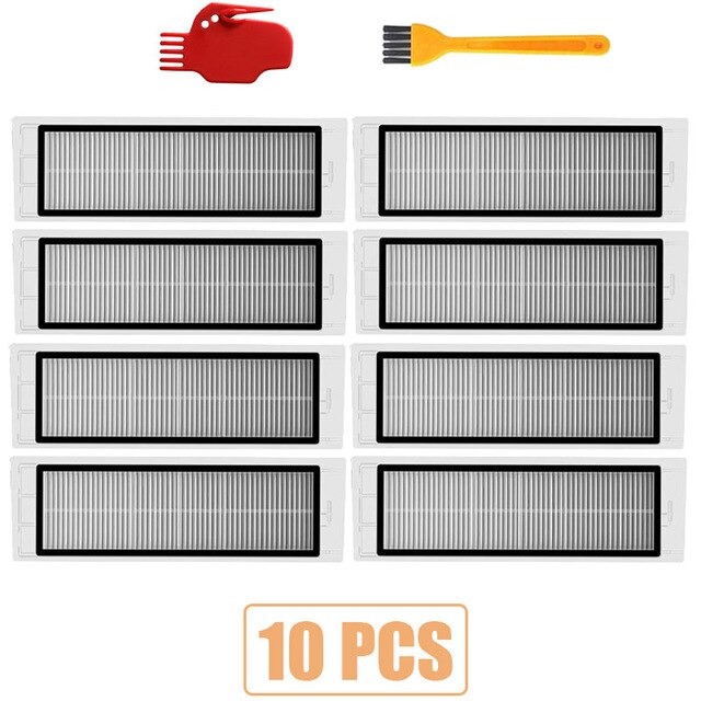 Kits d'accessoires pour xiaomi Roborock S50 S51 E25 S5 E20 C10 Roborock Robot pièces d'aspirateur filtre brosse latérale rouleau brosse: Gris foncé