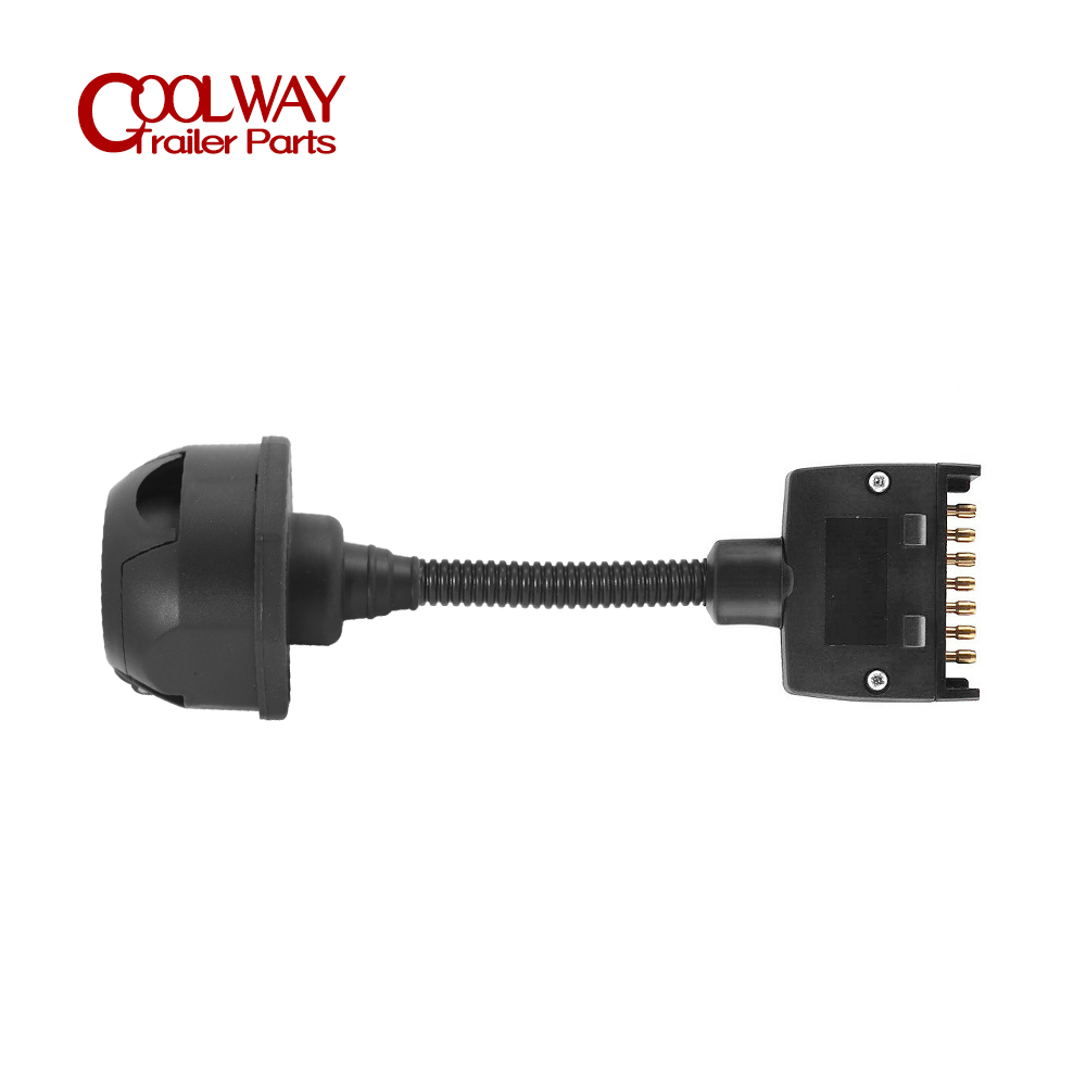 13Pin Female Socket To 7Pin Flat Male Plug Connector Extension Spiral Trailer Cable Adapter RV Camper Caravan Parts Accessories