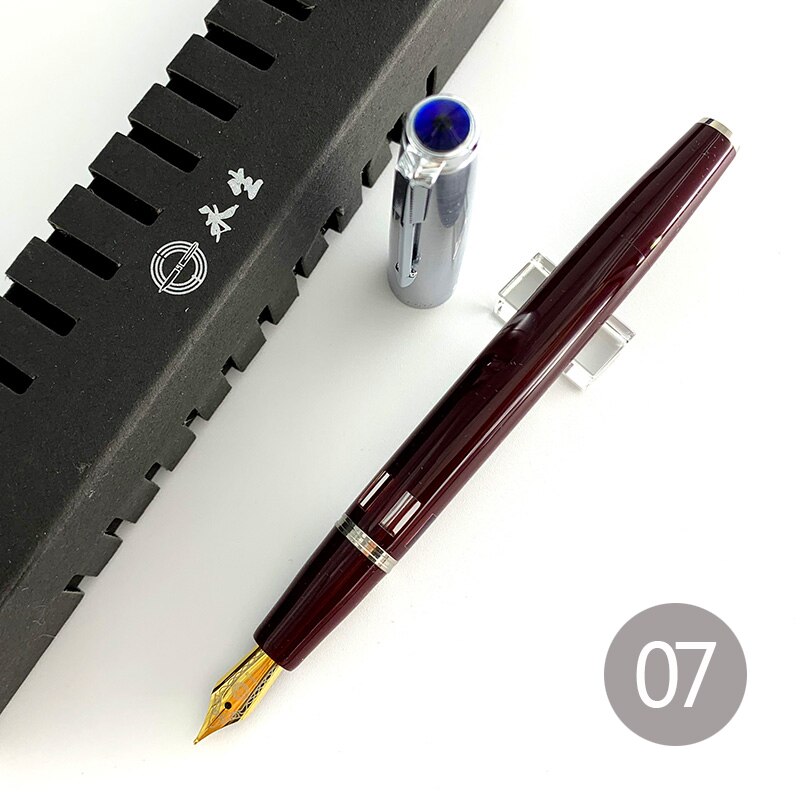 Yong Sheng 601A Vacumatic Double Bead Fountain Pen F Nib Ink pens for writing school stationery pen: D-sm07