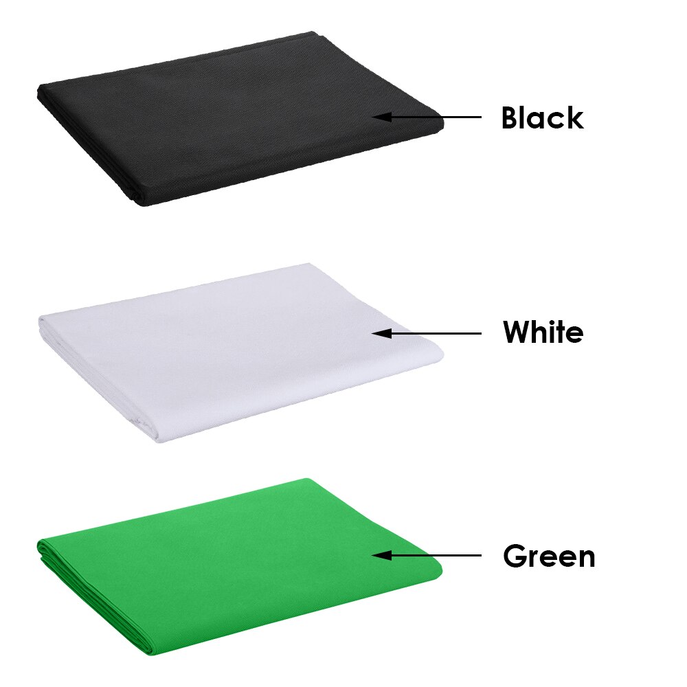 Foldable Backdrop Cloth Color Polyester Plended Fabric Photo Background Studio Photography Screen Chromakey Black White Green