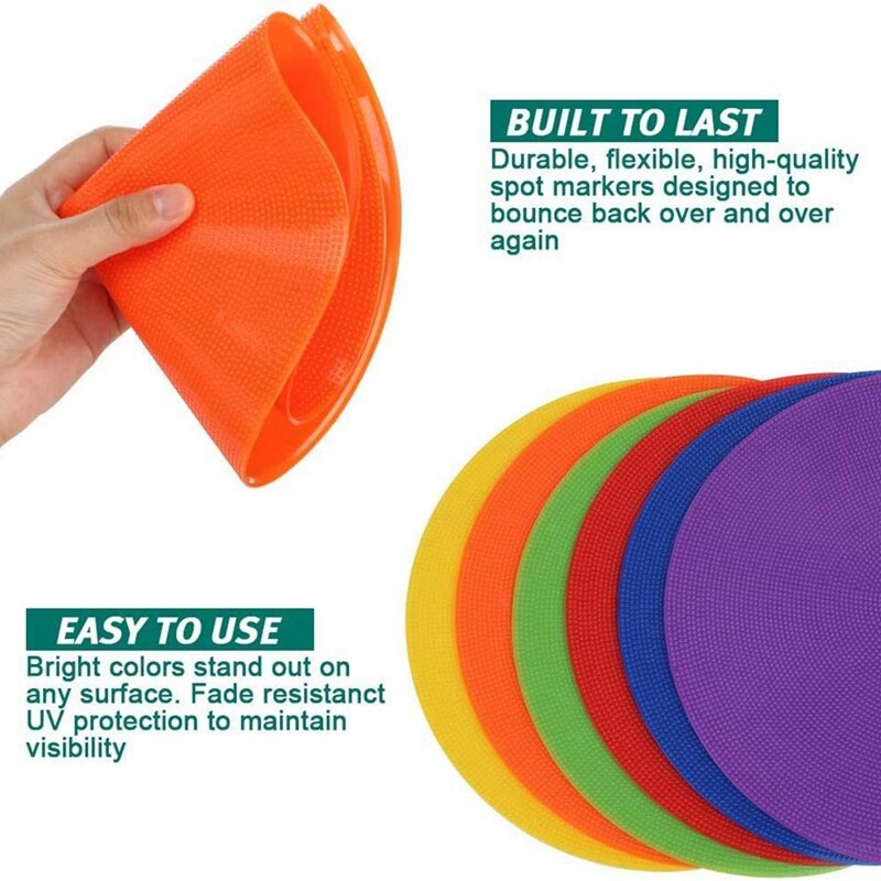 12 pcs 10- inch agility marking pad football marking plate flat marking plate for sports speed and agility training