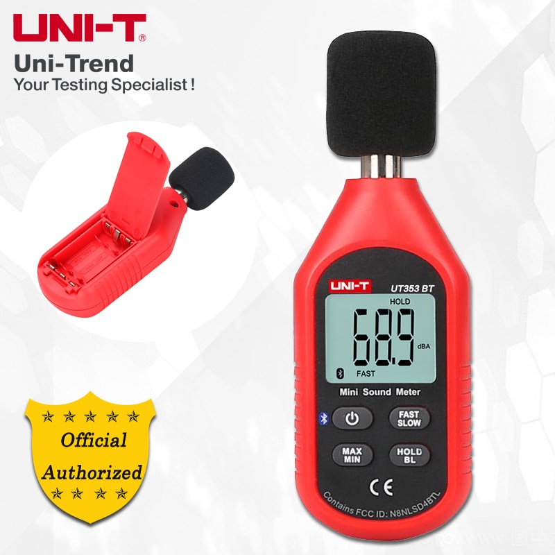 UNI-T UT353BT Mini Sound Meter/Bluetooth Communicatie; Industriële/Home Noise Meter, Lcd Backlight, lage Batterij Indicator