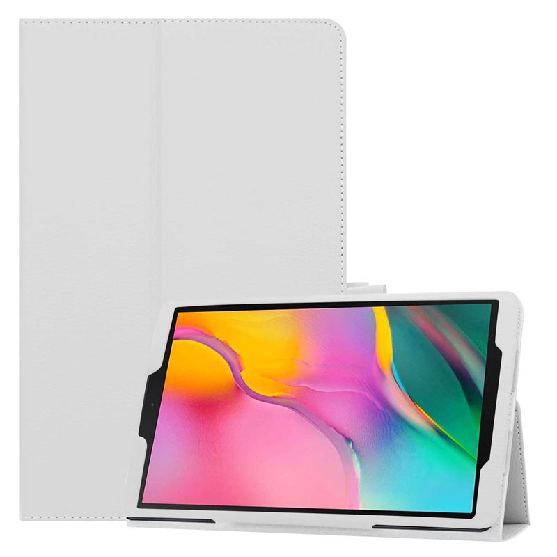 For Samsung Galaxy Tab A 10.1 Case PU Leather Magnetic Flip Cover For Samsung Galaxy Tab A 10.1'' SM-T510 / SM-T515 Tablet: White