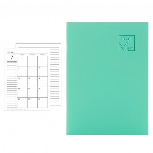 Solid Color 2022 Planner Notebook Agenda Daily Weekly Monthly Journal A5 Meeting Book Girl School Supplies Stationery: Green