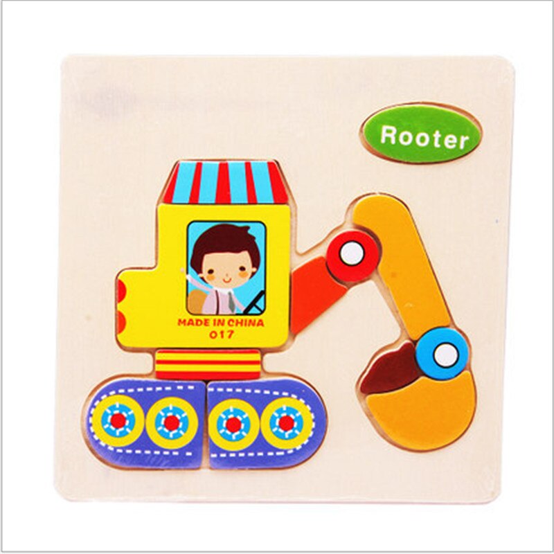 Toys Wooden Puzzles 3D Learning Jigsaw Educational Developmental Toys For Children Cartoon Animal Puzzle Kids Children Toy: roo