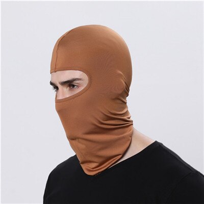 Sports Headscarf Neck Motorcycle Face Mask Winter Warm Ski Snowboard Wind Cap Outdoor Cycling Balaclava Hat: Khaki