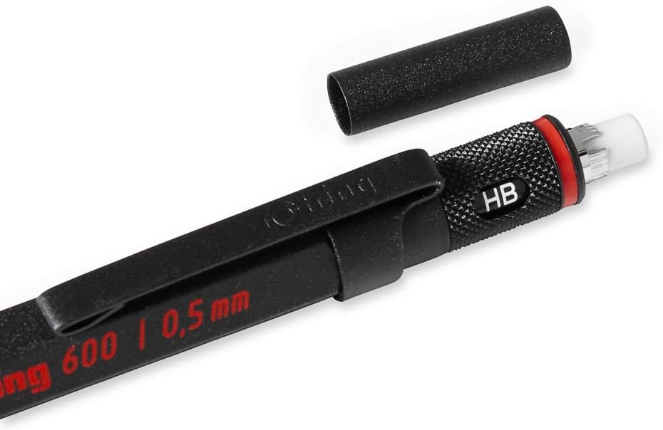 Rotring 600-lápiz mecánico negro, 0,5mm, 0,7mm, lápiz suave de dibujo técnico
