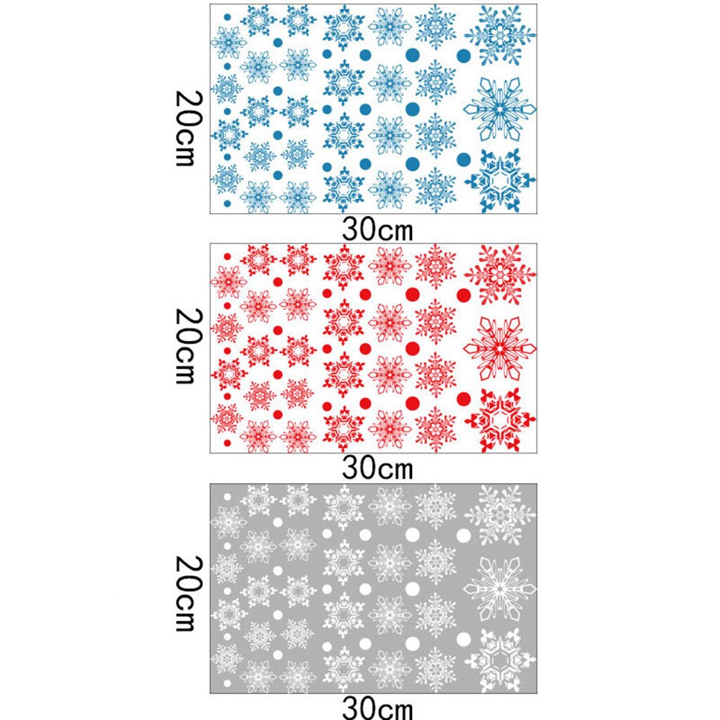 2020 nowy płatek śniegu naklejki elektrostatyczne okno dzieci pokój świąteczne naklejki ścienne naklejki domu dekoracji nowy rok tapety #1