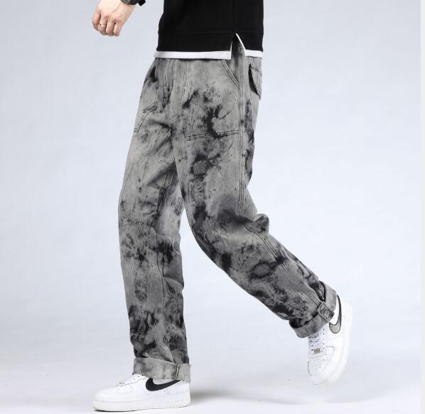 Style Hip Hop Baggy Jeans Mens Denim Hip hop Loose Pants Rap Jeans For Boy Rapper Plus size 30-46