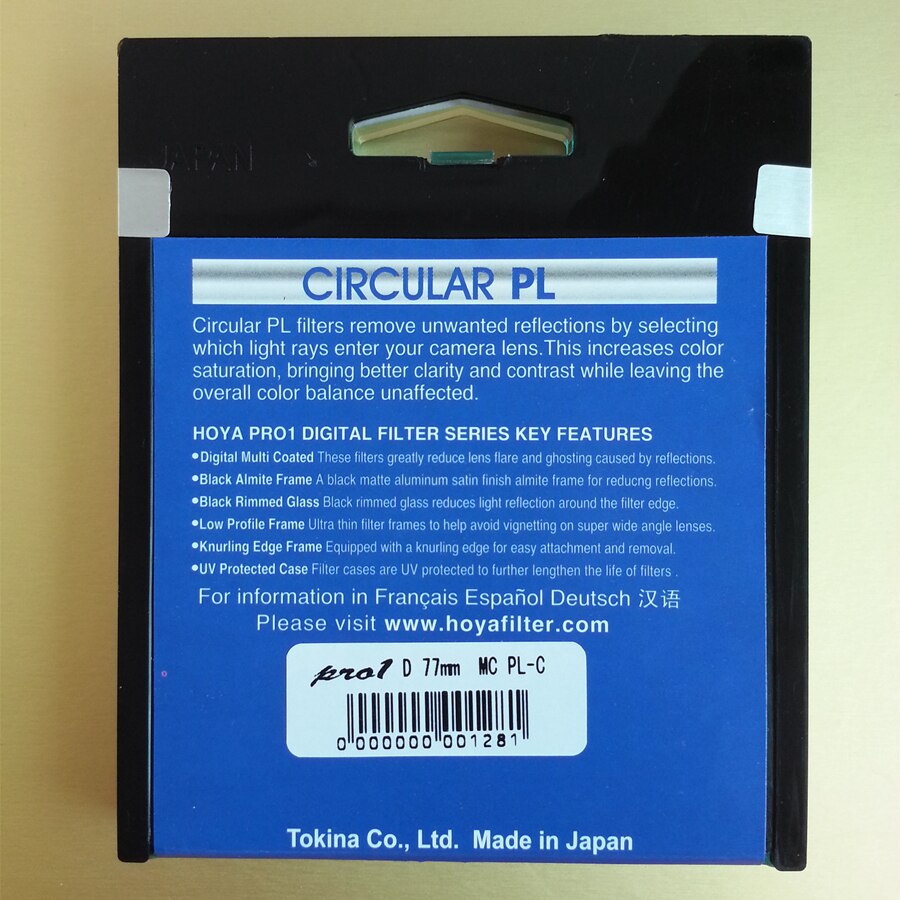 HOYA PRO1-filtro polarizador Digital CPL para lente de cámara, filtro polarizador Pro 1, DMC, CIR-PL, multicapa, 49, 52, 55, 58, 62, 67, 72, 77 y 82 mm