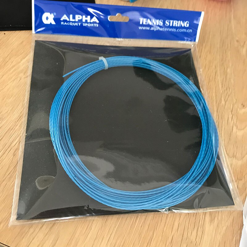 Powerti 5 st/lot bambu polyester tennissnöre top-spin 1.25mm tennisracket gym kontroll träningssnöre 12m: Blå
