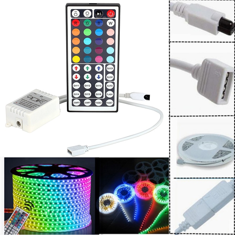 1pc 44 Keys RGB IR Mini Remote Controller DC 12-24V Controller for Colorful LED RGB Strip Lights Mini Controller