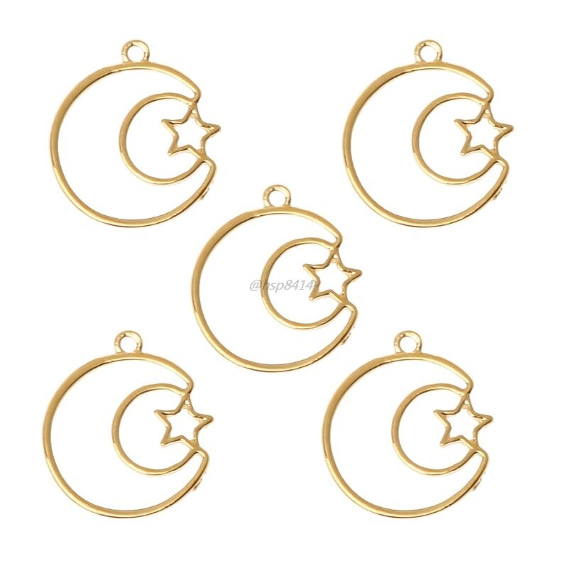 5 sztuk Cabochon baza ustawienie klucz rama wisiorek Bezel ustawienie DIY UV żywica wisiorki akcesoria: 16