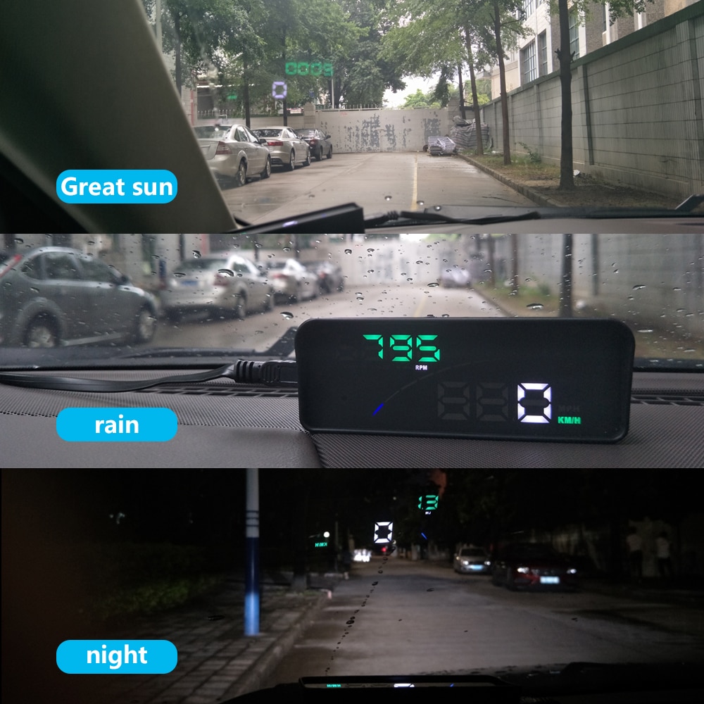 OBD2 HUD Head-Up OBD hud P9 Display Car-styling Hud Display Overspeed Warning Windshield Projector Alarm System Universal Auto