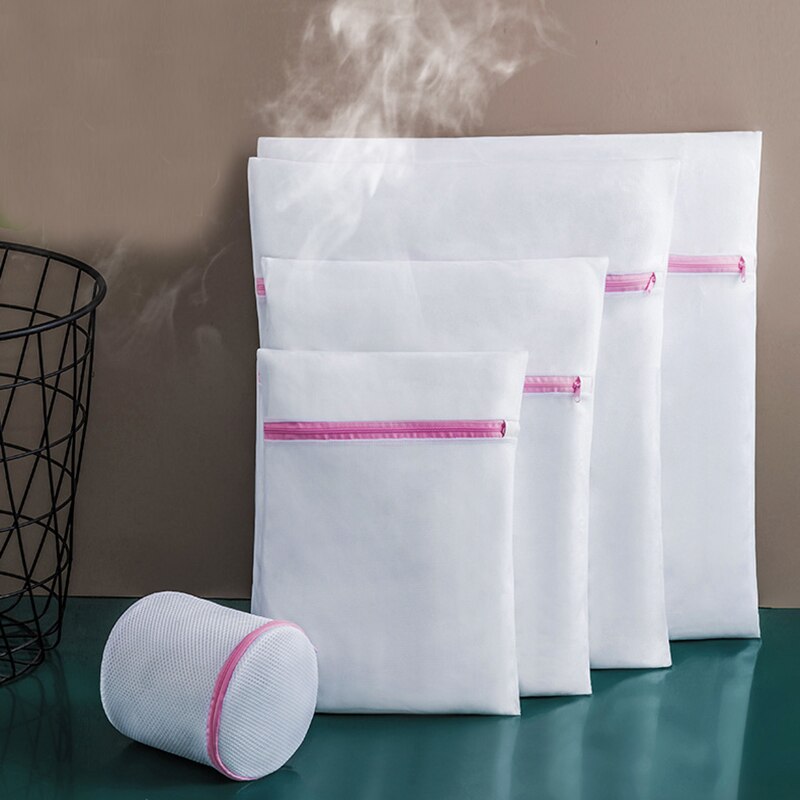 5 größe Gittergewebe Wäsche Tasche einstellen Polyester Hause Organizer Grob Netto Wäsche Korb Wäsche Taschen für Waschmaschinen Gittergewebe Bh tasche