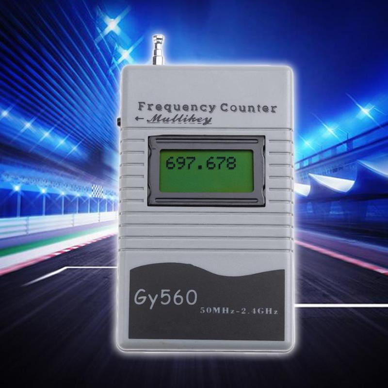 Digital frekvens tæller 7 cifret lcd display til tovejs radio transceiver gsm 50 mhz -2.4 ghz  gy560 frekvens tæller meter