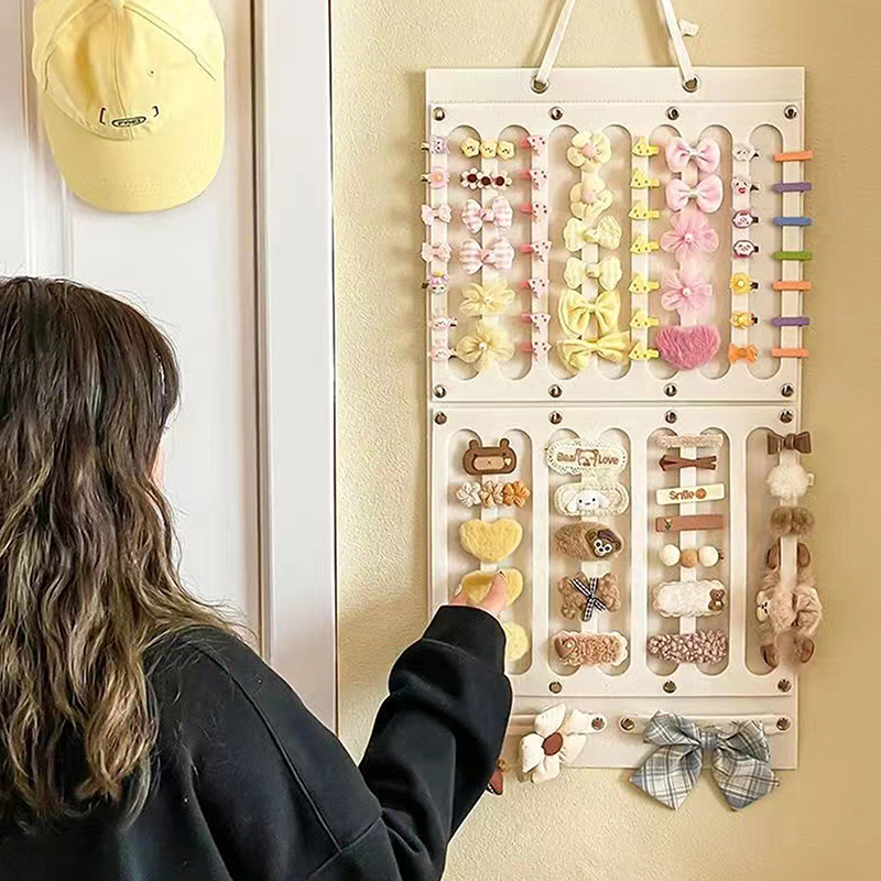 Organizer na kokardki robić włosów, wiszący na ścianie, duża pojemność, przechowywanie spinek robić włosów, ekspozytor na opaski, akcesoria dla dziewczynek, dekoracja pokoju dziecięcego.
