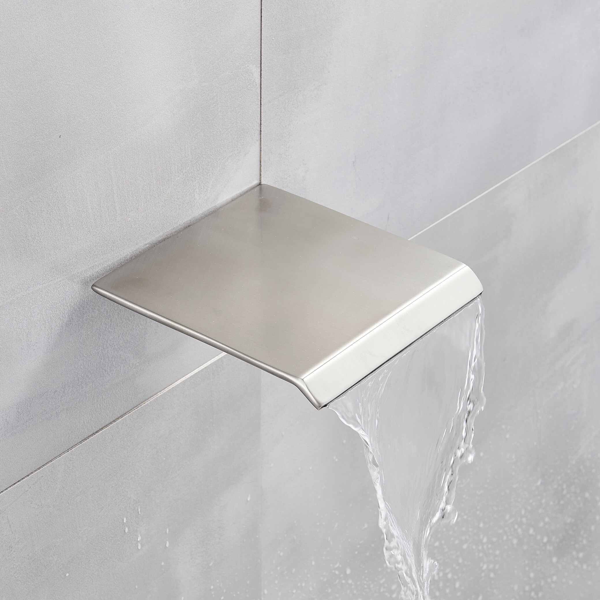 SHBSHAIMY Chrome Brushed Nickel Black Brass Wash Faucet Bathtub Faucet Wall Mounted Bathroom Accessories Full Water