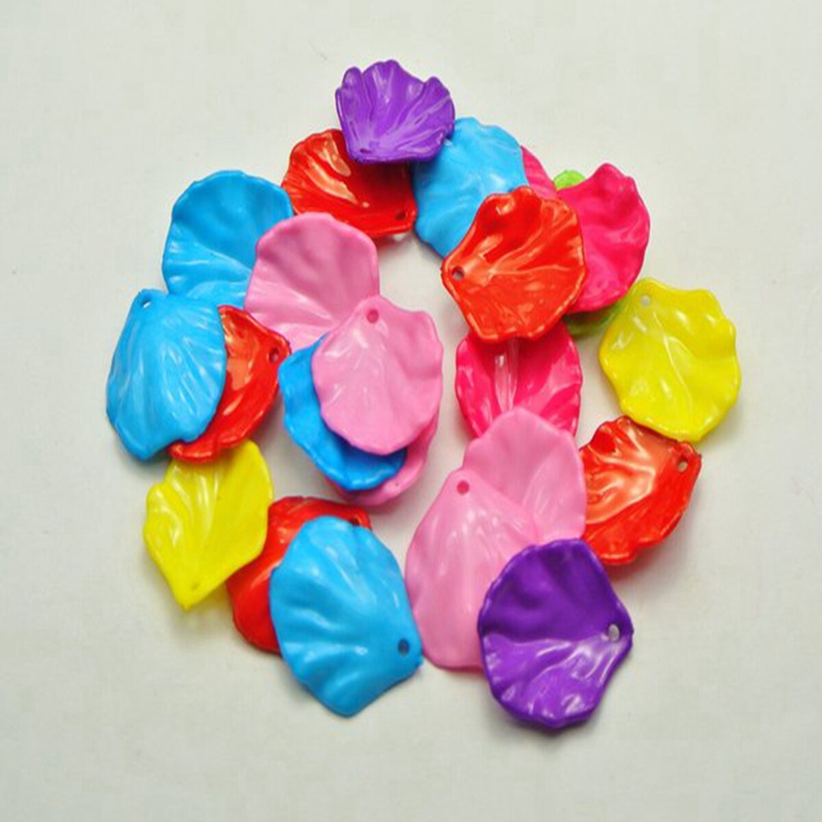 Craft DIY Mixed Color Acrylic Leaves Flower Petals Charm Pendants Various Shape