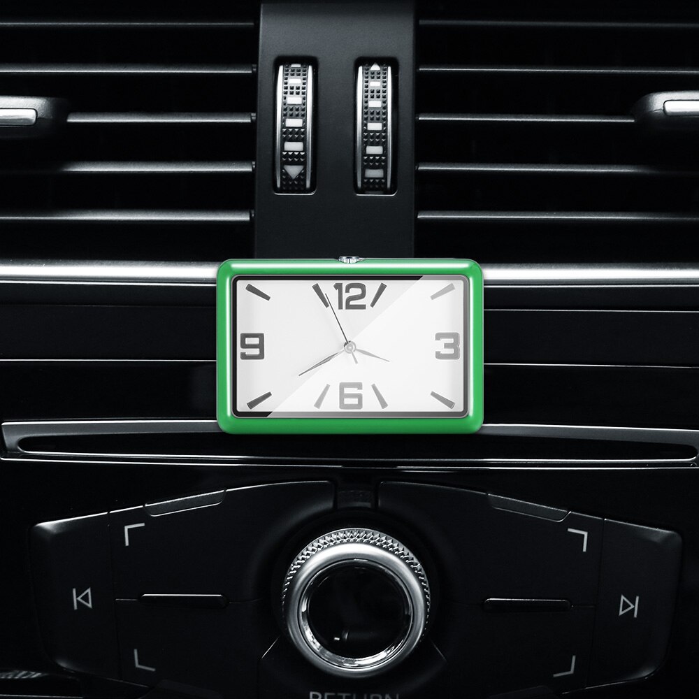 Aluminum Car Dashboard Stick Melon Clock Quartz Clock Car Decoration Watch Jewelry Car Interior Watch Material Car Accessories