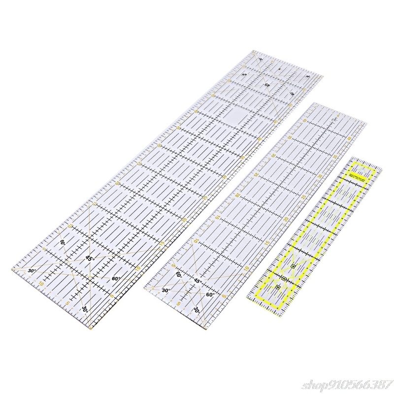 Ferramenta de corte régua para bordar retalhos, 30/45/60cm, espessura transparente, faça você mesmo o21 20
