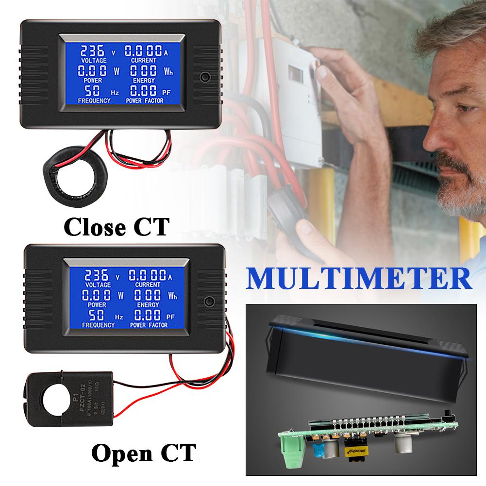 PZEM-022 AC Digital Anzeige Multimeter Energie Monitor Voltmeter Amperemeter Wattmeter Frequenz Meter Faktor Meter