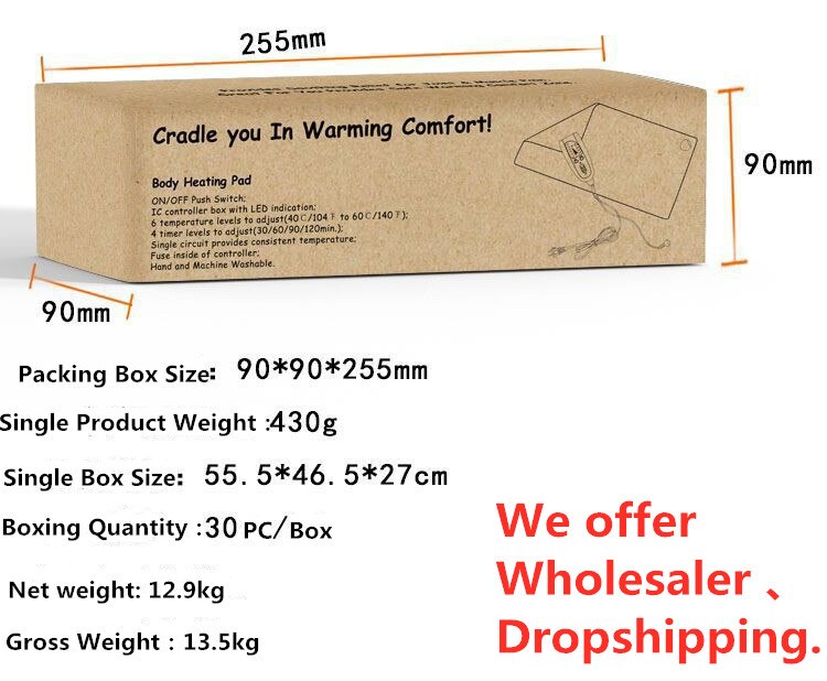 Physiotherapy Heating Pad Electric Blanket Fast Relief Pain Relax Muscle Temperature Dimming Damp Dry Heat Therapy Neck Abdomen