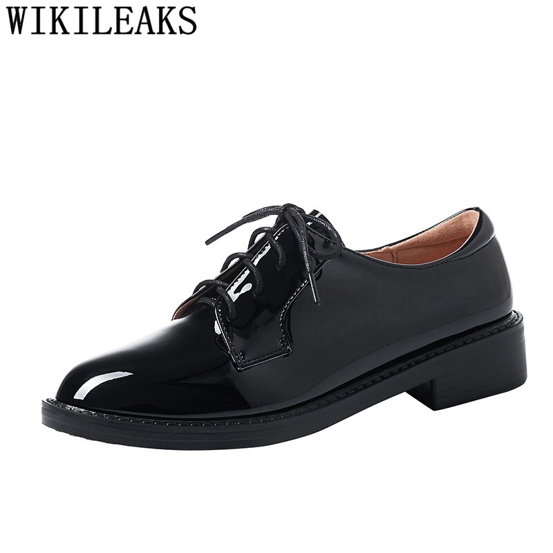Koreanska skor lackskor dam damskor zapatos oxford mujer sapato feminino couro soulier femme