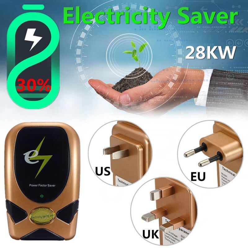 28kw strømsparer hjem strømfaktor sparer sparer opp  til 30% 90-250v spenningsforsyning forlenger reserve energi uk plugg