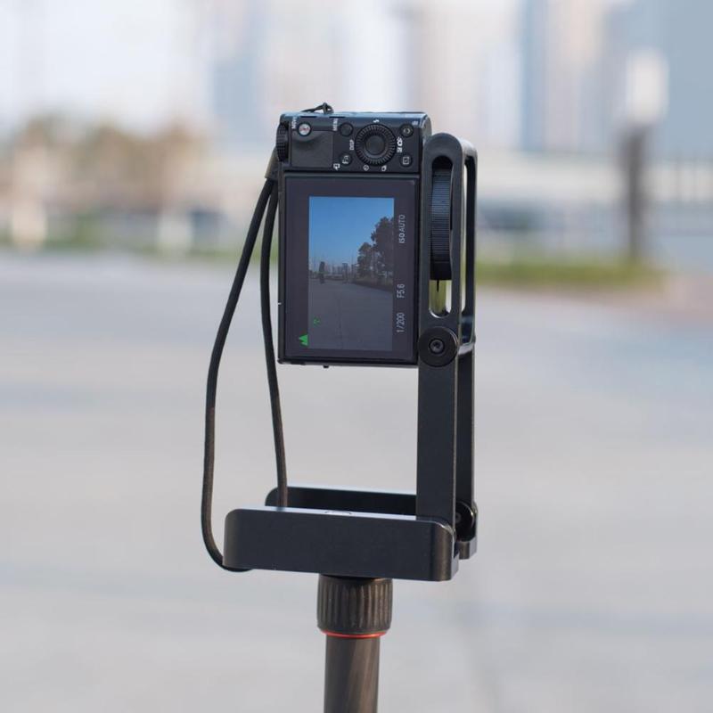 ALLOYSEED Folding Z Flex Tilt Tripod Head Aluminum Alloy Folding Z Tilt Head Quick Release Plate Stand Mount For Phones Camera