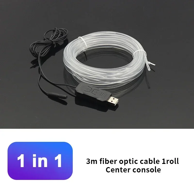 Auto Rgb Ambient Led Light Strip Usb Fiber Optic Sfeer Neon Onzichtbare Lichtstrip Middenconsole Deur Decoratie Lamp: 3000k gouden