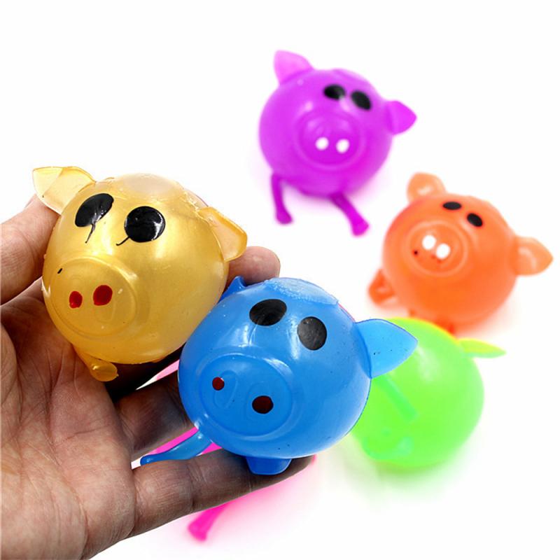 1Pcs Jello Pig Leuke Anti Stress Fidget Splat Water Varken Bal Vent Speelgoed Ontluchting Sticky Pig Squishy Antistress Relief grappige