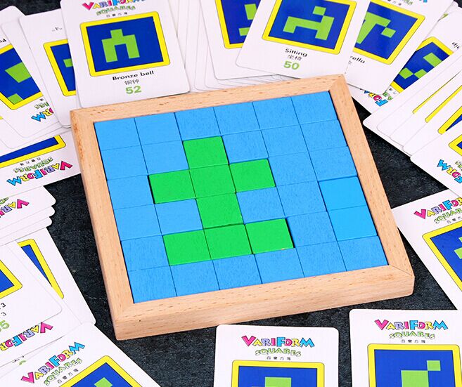 1 sæt træ sort puslespil tetris pass spil børnehave uddannelse oplysning pædagogisk legetøj 2-6 år gammel