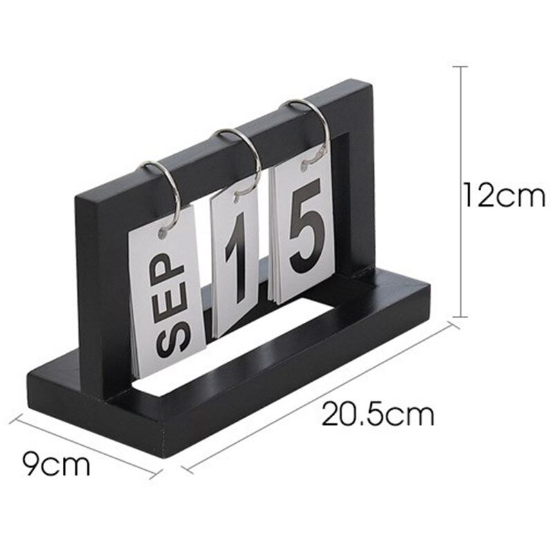 Calendario perpetuo de estilo Vintage, calendario de bricolaje, artesanías, decoración de oficina y escuela, negro