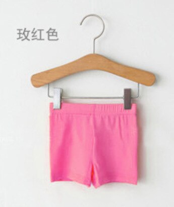 Baby Kinder Mädchen Sommer Beiläufige Bunte Shorts Gamaschen-dünne Stretch Sicherheits Kurze Hosen Kleidung 7 Farben: Rose / 3T