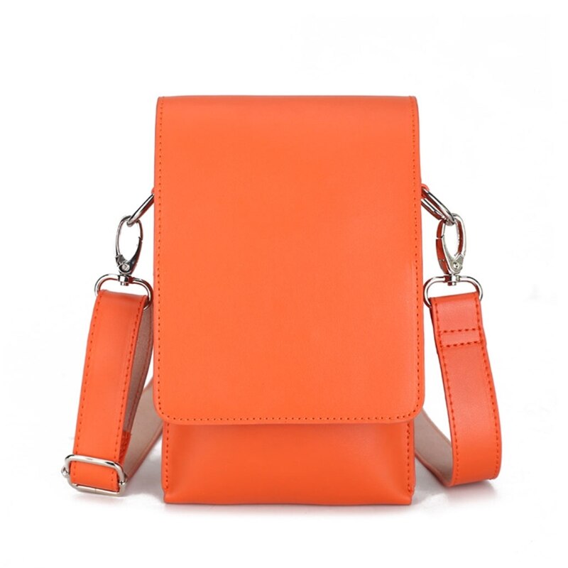 Professionele Kapper Schaar Tas Met Schouderriem Draagbare Faux Leer Haar Kam Houder Pouch Case Taille Pack: Oranje