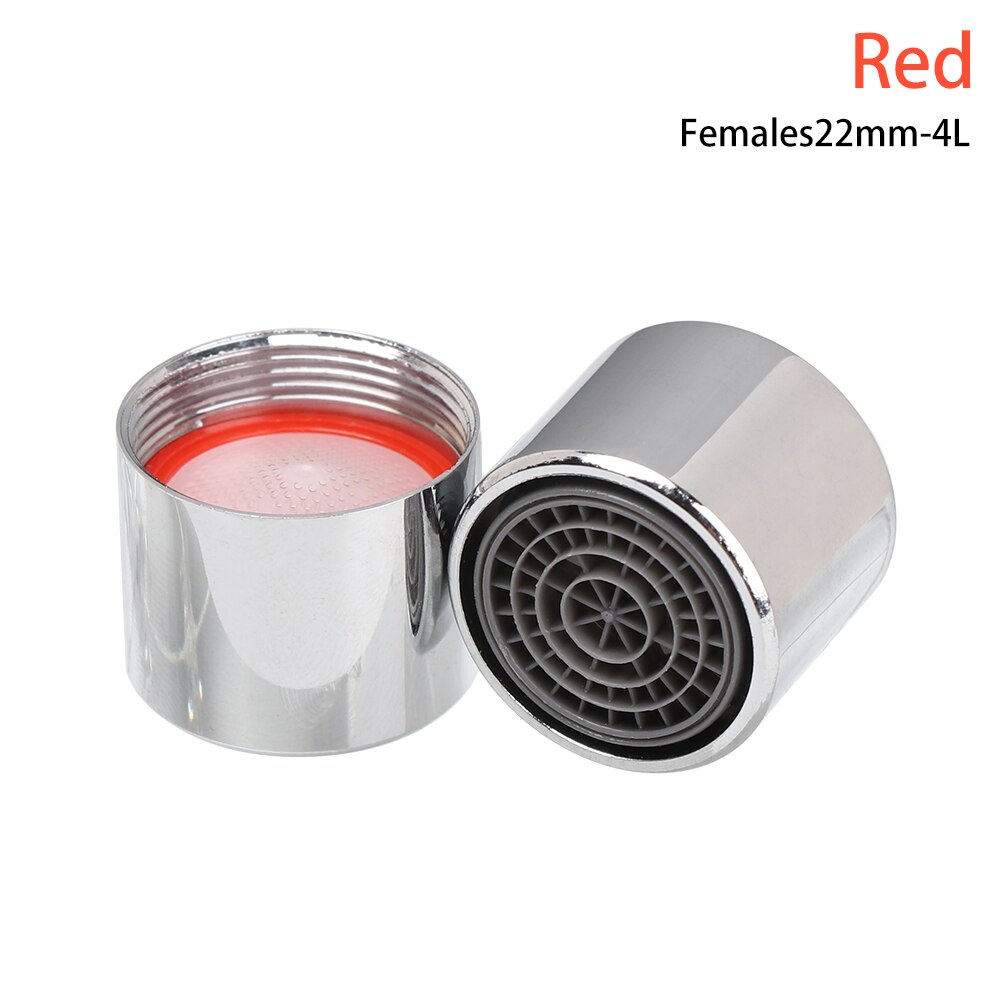 Badkamer Water Saving Tap Waterzuiveraar Filter Nozzle Water Filter Adapter Beluchter Diffuser Kraan Filter Nozzle Met Wasmachine: Females22mm-4L	red