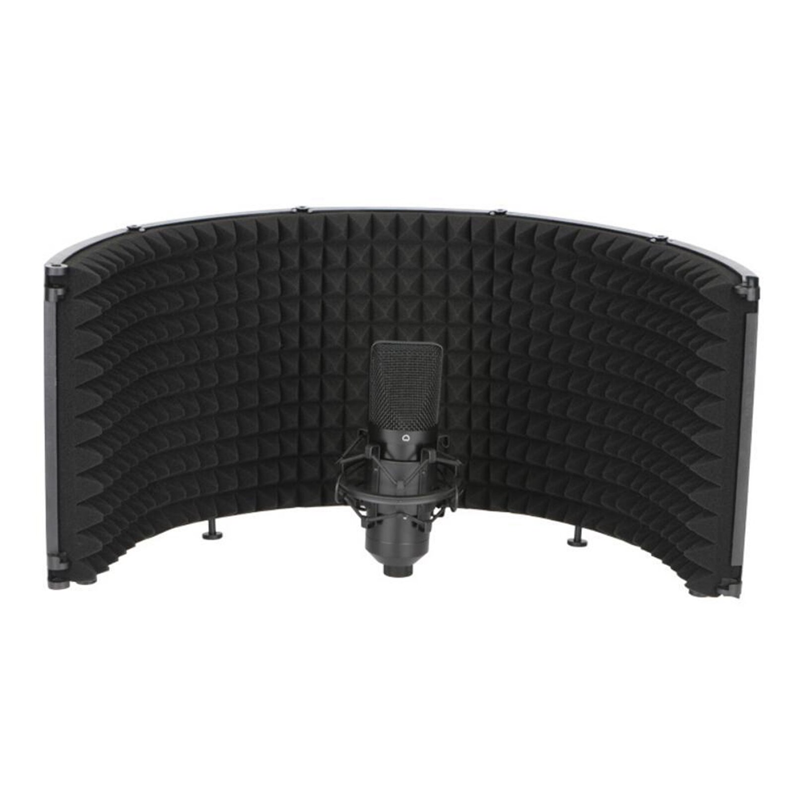 Foldable Microphone Isolation Shield Sound Dampening Acoustic Screen with Stand
