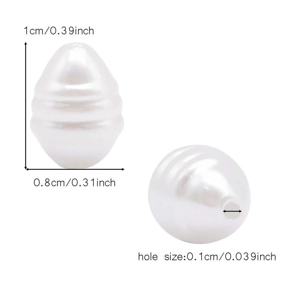 20-40 stücke ABS Barock Imitation Perle Perle Mit Strukturierte Oberfläche Gerade Loch Unregelmäßige Lose Perlen Für DIY Handwerk schmuck Machen: WHITE