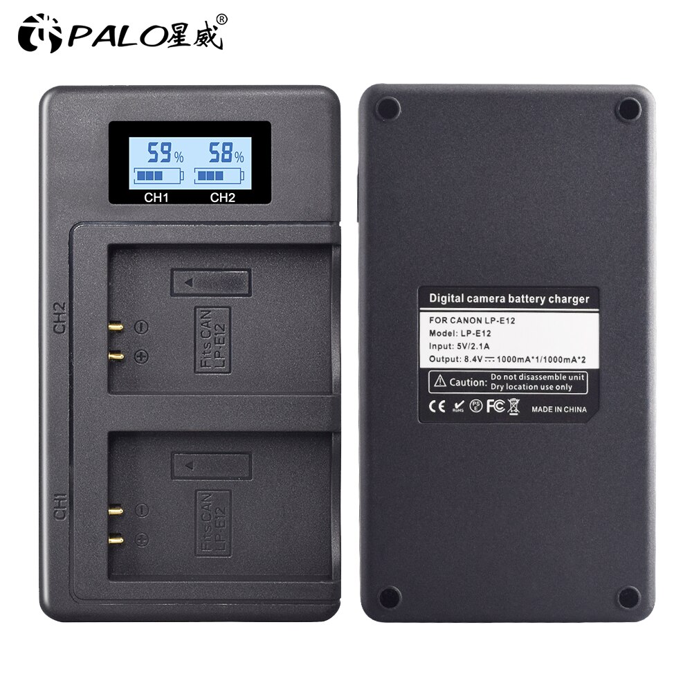 LP-E12 LPE12 LP E12 USB kamera Batterie ladegerät LCD Anzeige USB schnelle Ladung Clever Ladegerät