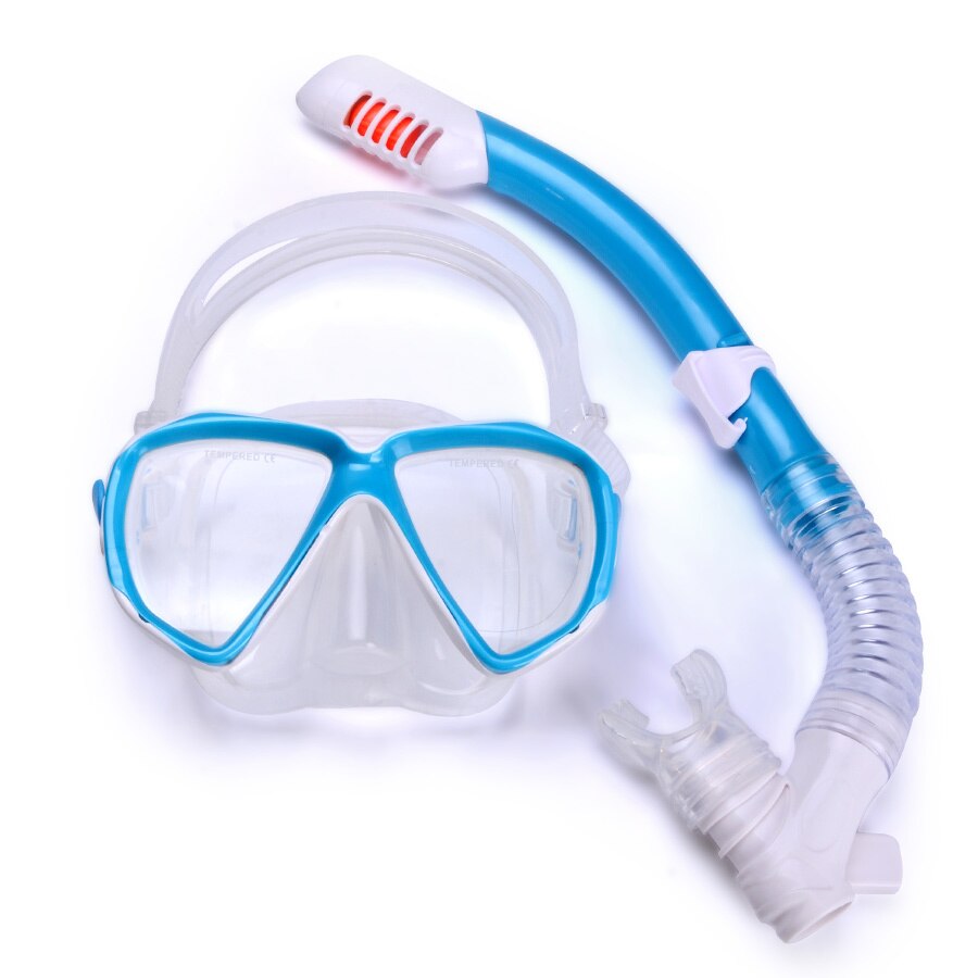 snorkeling kit for kids Children swimming snorkeling diving mask tool,kids snorkel set for 6-14 ages: blue set
