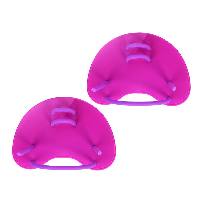 Schwimmen Paddel Silikon Tauchen Hand Paddel Schwimmhäute Handschuhe Einstellbar PP Netz Handschuhe Tauchen Ausbildung Hand Flosse: Rose rot