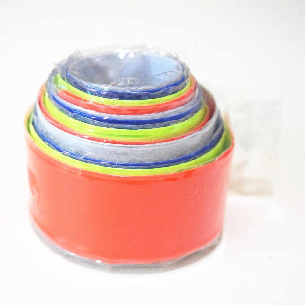 2 Pcs/lot 40CM Reflective Wristband slap band bracelets slap wrap for students bicycle riding safety visibility,