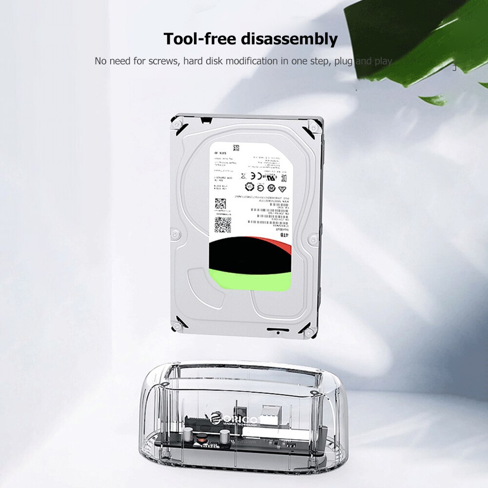 Orico 6139U3 Harde Schijf Station 2.5/3.5 Inch Hdd Ssd Transparante Docking Station USB3.0 Type-B Naar Sata harde Schijf Adapter (Eu/Us)