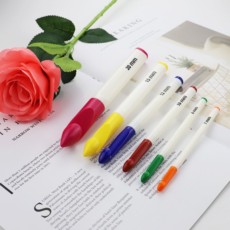 6pcs/1SET Crochet Hook Set Plastic Handles Aluminum Knitting Needles Weave Craft Yarn Crochet Needles Knitting Sewing Tool Set