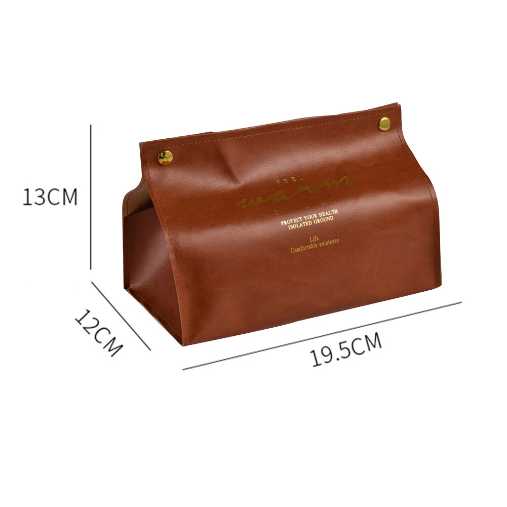 Boîte à mouchoirs en cuir multifonction, pratique, Simple, pour serviettes de bureau, conteneur de stockage Durable: E
