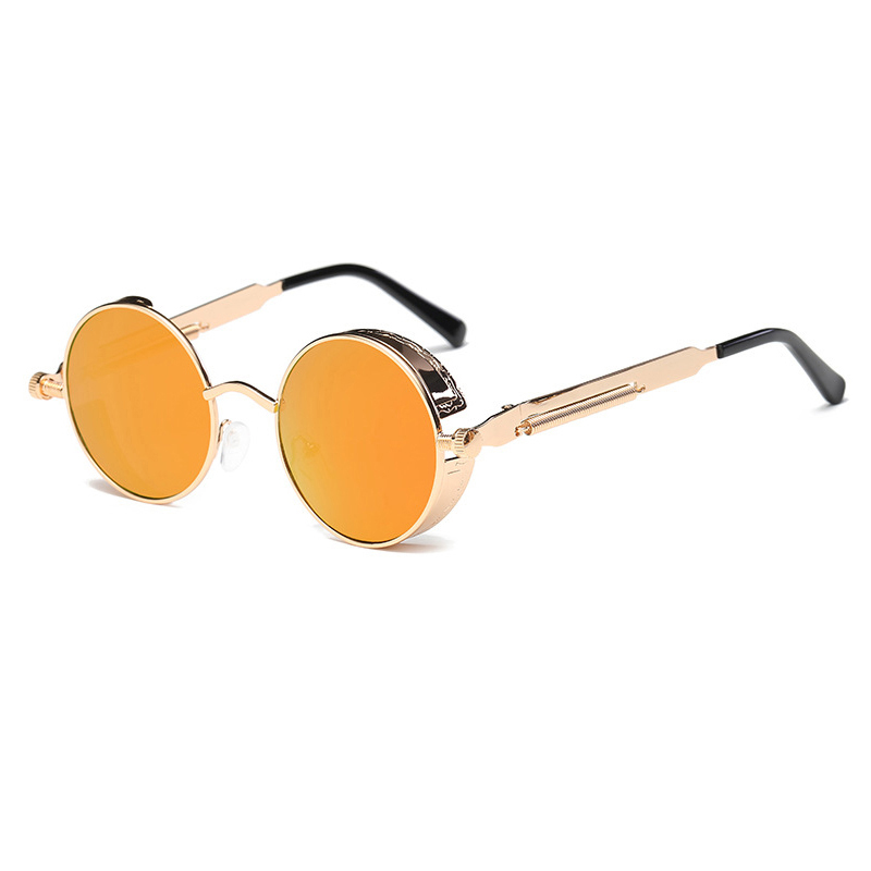 Classic Gothic Steampunk Sunglasses Women Brand Vintage Round Metal Frame Sun Glasses Female Male UV400: 7