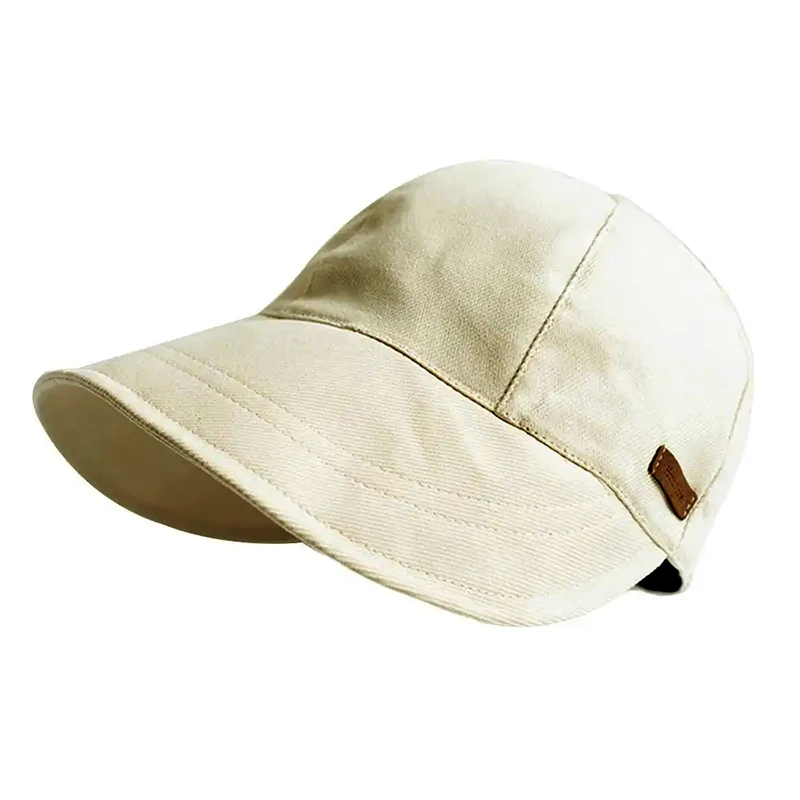 Chapéu de sol dobrável de aba larga, bonés ajustáveis com cordão para homens e mulheres, chapéus de praia, viseiras de verão de secagem rápida, boné de pescador, 1 peça: Preto