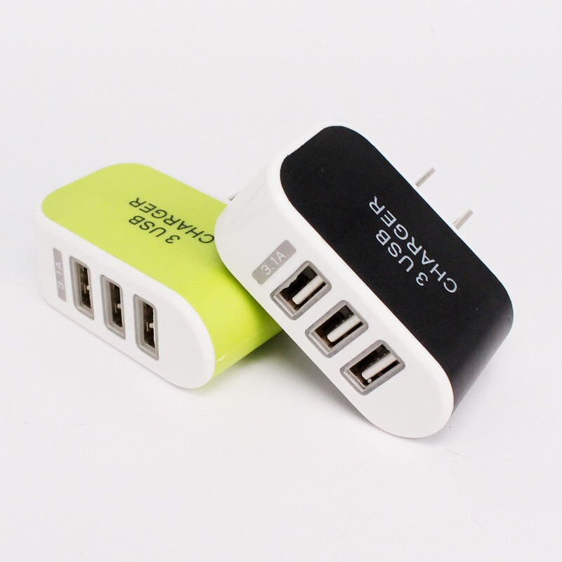 3 portas usb 3a eua ac casa carregador de parede adaptador plugue de alimentação para iphone 4 5 6 para samsung s3 s4 nota 2 3 para htc